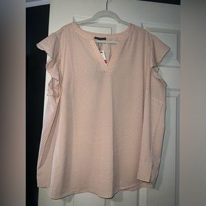 Pink polka dot tank blouse